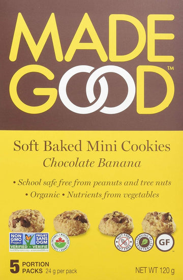 Made Good - Mini Cookies, 5-Pack, Chocolate Banana, Organic