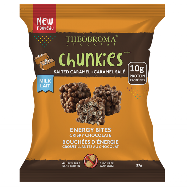 Theobroma - Chunkies Energy Bites - Milk Chocolate, 38% Cacao, Salted Caramel