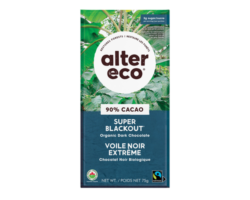 Alter Eco - SuperDark Chocolate, Super Blackout, 90% Cacao, Organic