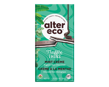 Alter Eco - Truffle Thins Chocolate Bar - Mint Creme