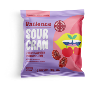 Patience Fruit & Co. - Sour Cran w/Dried Cranberries, Sour Cherry Flavoured (70% organic ingredients)
