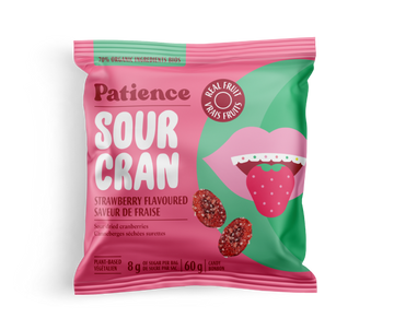 Patience Fruit & Co. - Sour Cran w/Dried Cranberries, Sour Strawberry Flavoured (70% organic ingredients)