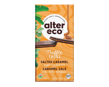 Alter Eco - Truffle Thins Chocolate Bar - Salted Caramel