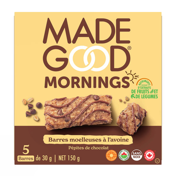 Made Good Mornings - Soft Baked Oat Bars, Chocolate Chip