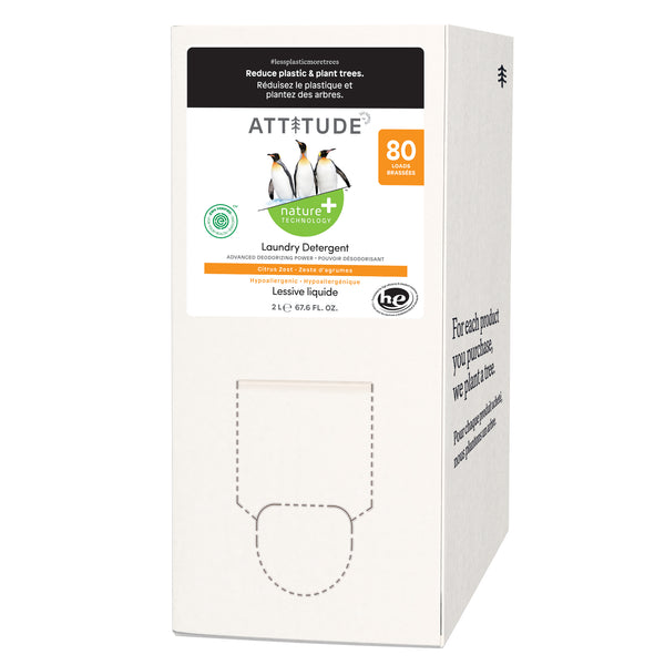 Attitude - Laundry Detergent Citrus Zest (80) - refill