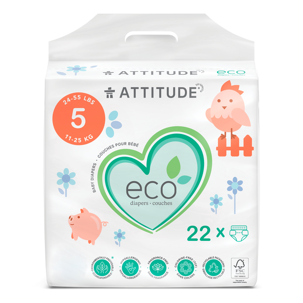 Attitude - Baby Diapers Junior Size 5 (10-25kg)
