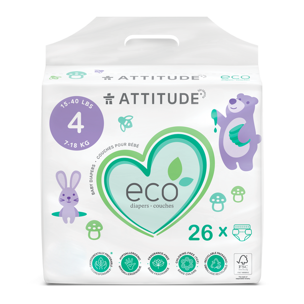Attitude - Baby Diapers Maxi Size 4 (7-18kg)