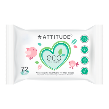 Attitude - Baby Wipes 100% Biodegradable