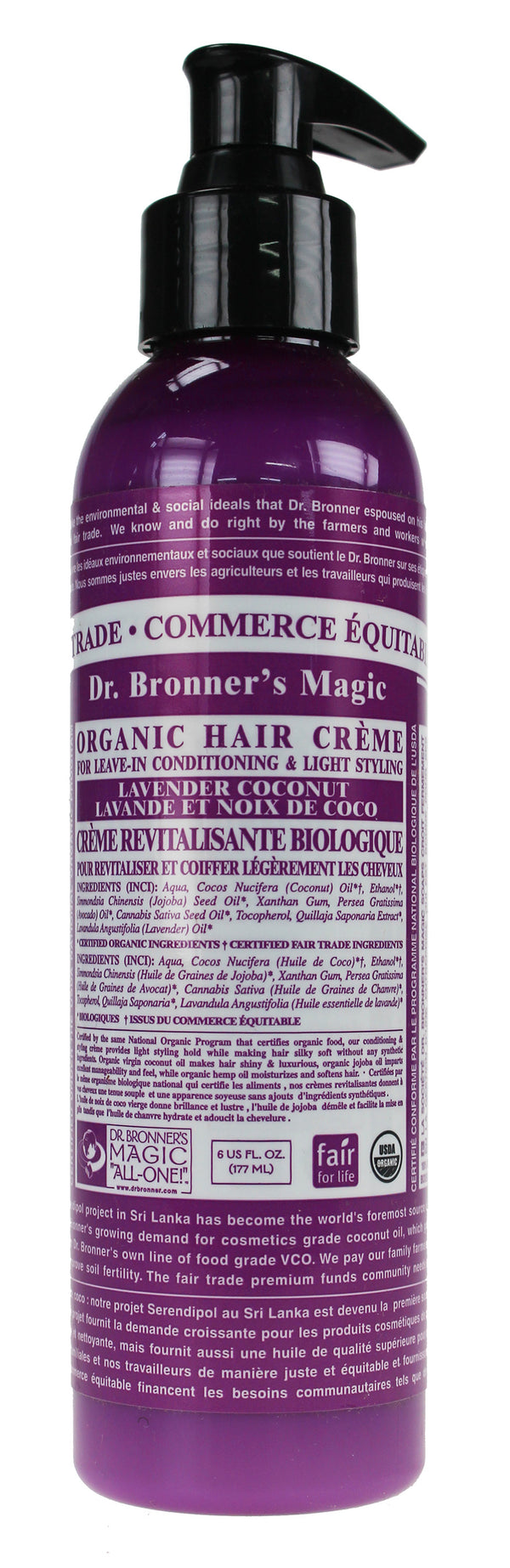 Dr. Bronner's Magic Soap - Lavender Hair Conditioner & Styling Creme