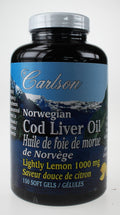 Carlson Laboratories - Cod Liver Oil Lemon - 150 Soft Gels