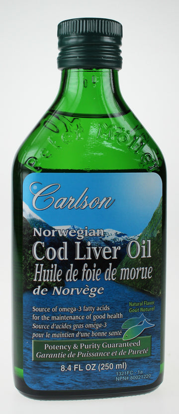 Carlson Laboratories - Norwegian Cod Liver Oil Unflavoured - 250 ml