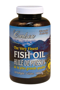 Carlson Laboratories - Very Finest Fish Oil Lemon - 120 + 30 caps