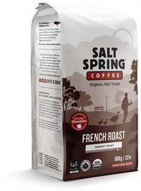 Salt Spring Coffee - French Roast, Whole Bean, Darkest Roast, Organic - Large