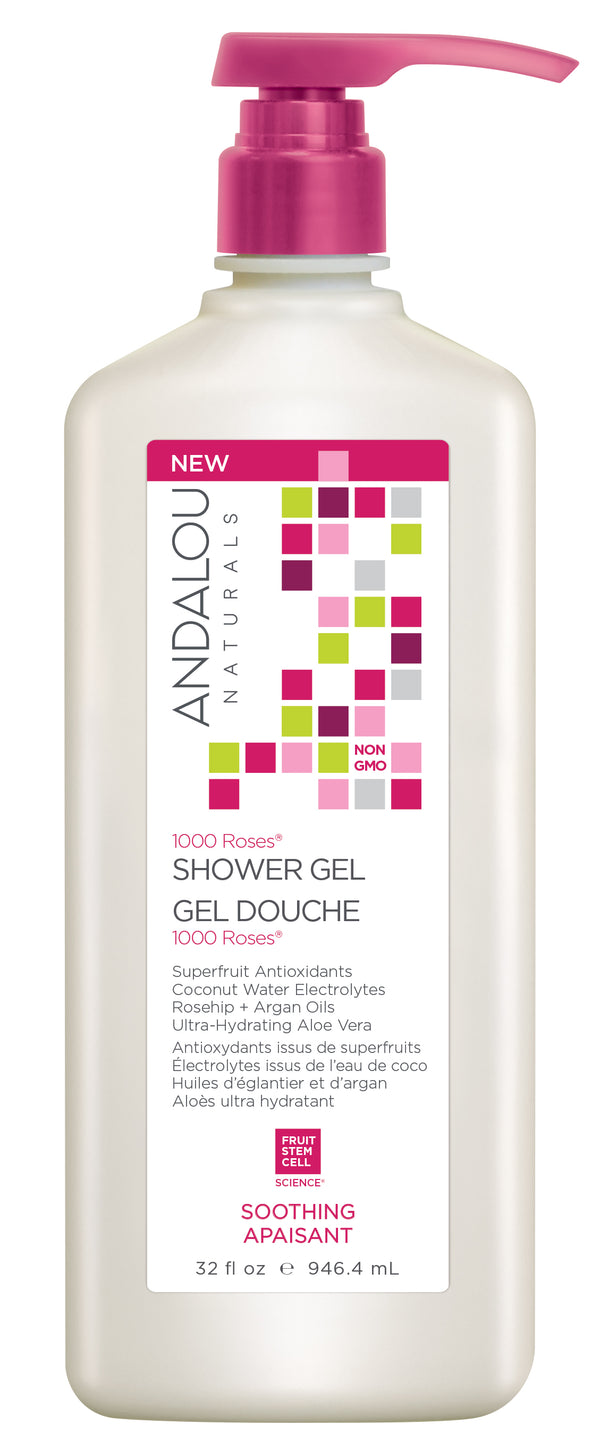Andalou Naturals - 1000 Roses Soothing Shower Gel - Large