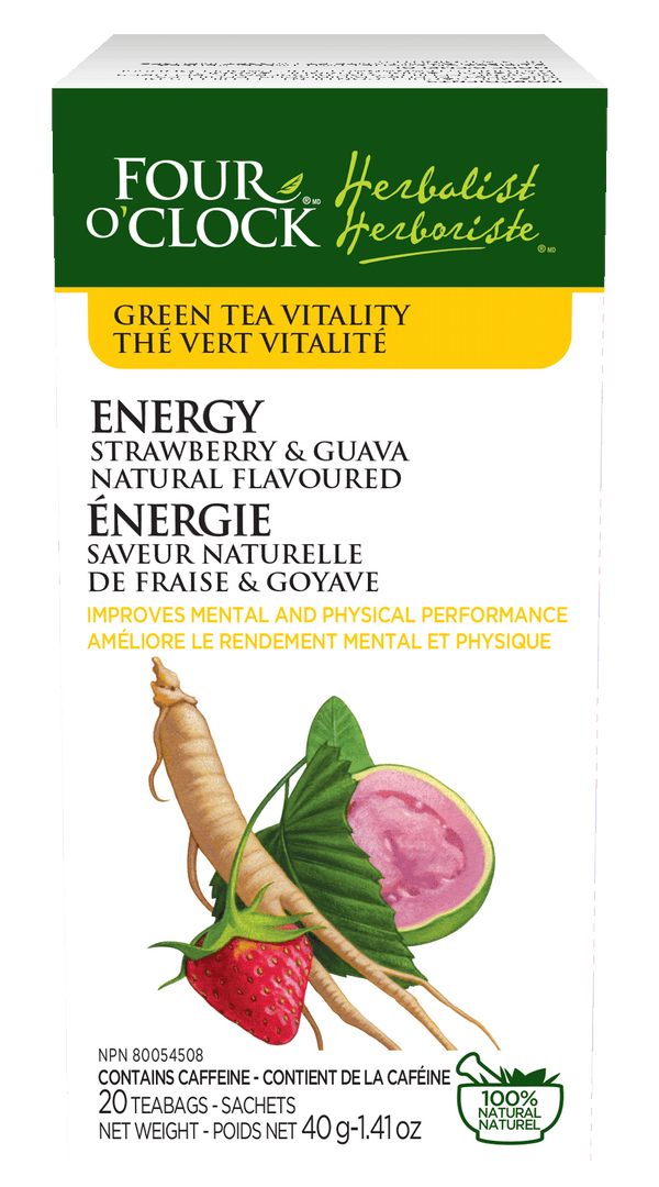 Four O'Clock - Energy Green Tea Strawberry-Guava