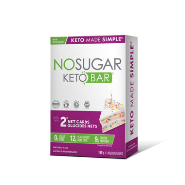 No Sugar Company - No Sugar Keto Bar Birthday Cake - 4 pack