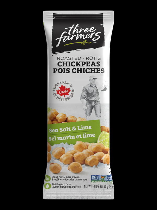 Three Farmers - Snack Packs, Chickpeas, Roasted, Sea Salt & Lime