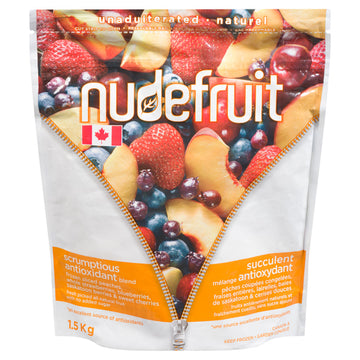 Nudefruit - Scrumptious Antioxidant Blend (Peaches/Strawberries/Blueberries/Saskatoon Berries/Sweet Cherries) - Large