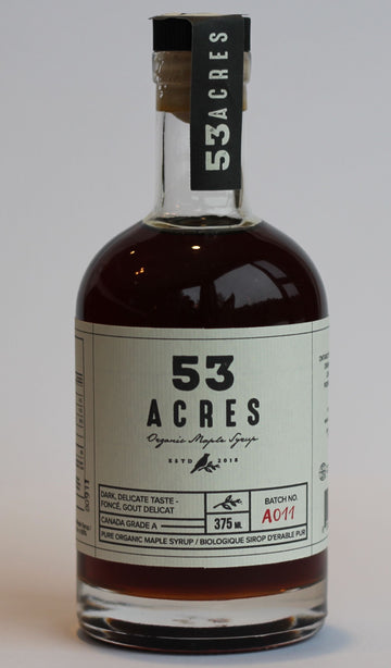 53 Acres - Maple Sweeteners - Organic Maple Syrup - Dark