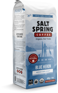 Salt Spring Coffee - Blue Heron, Whole Bean, Medium Dark Roast, Organic
