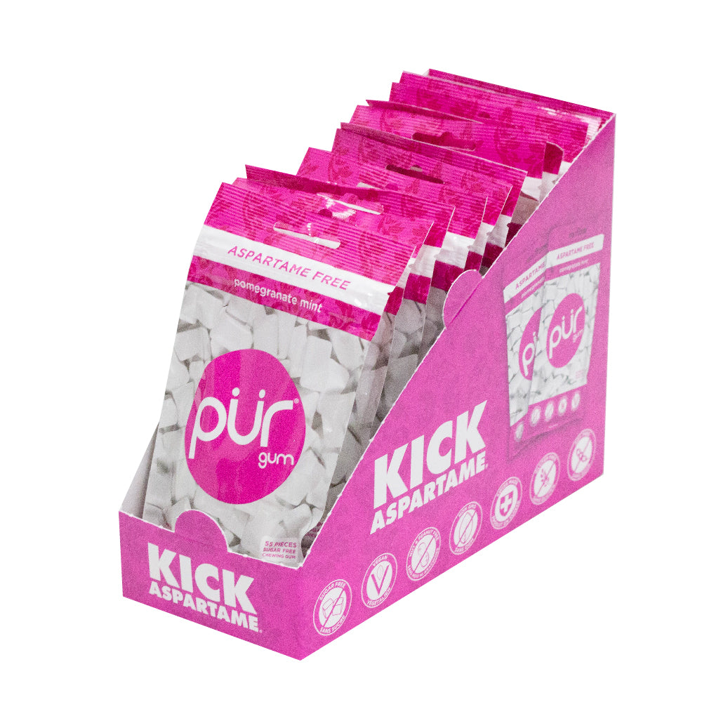 PUR Gum | Aspartame Free Chewing Gum | 100% Xylitol | Sugar Free, Vegan,  Gluten Free & Keto Friendly | Natural Chocolate Mint Flavored Gum, 55  Pieces