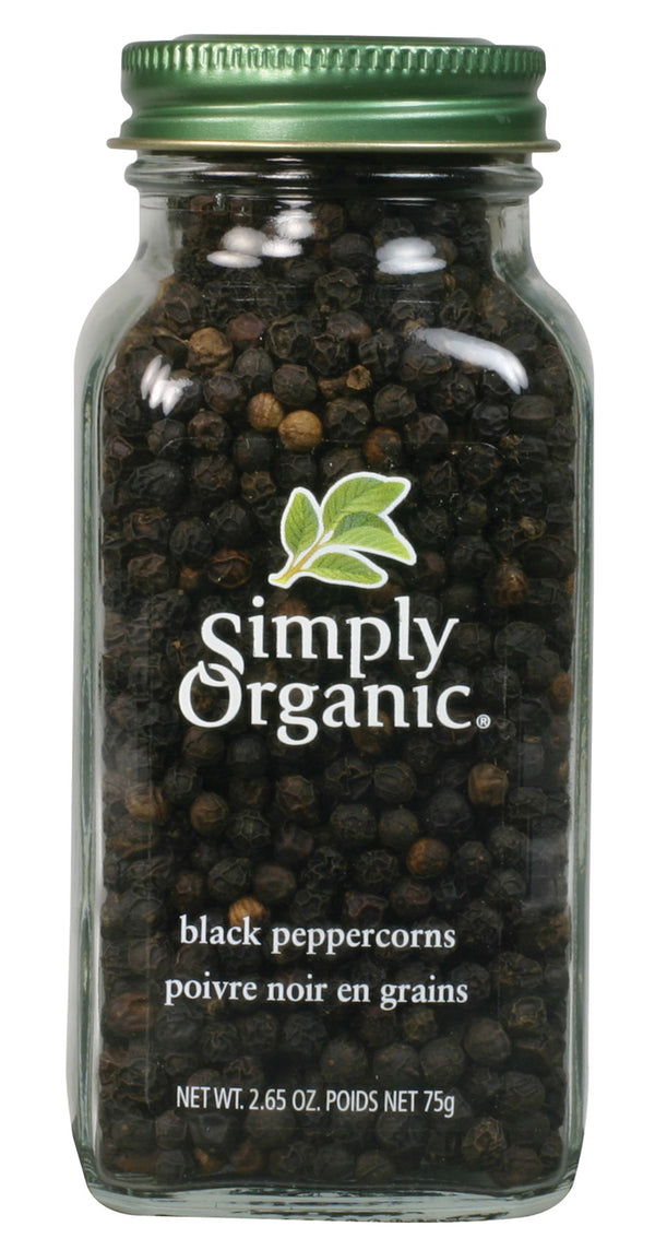Simply Organic - Peppercorns, Black Whole