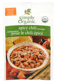 Simply Organic - Chili Seasoning Mix, Veggie