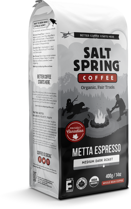 Salt Spring Coffee - Metta Espresso, Whole Bean, Organic