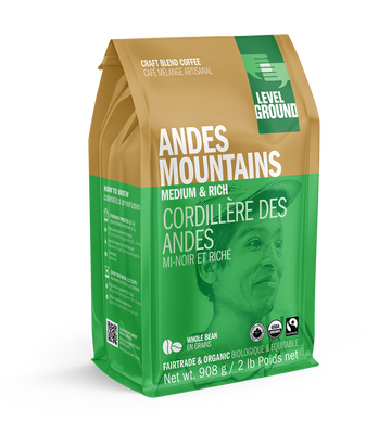 Level Ground - Coffee, Andes Mountains, Medium & Rich, Whole Bean, Large