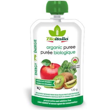Bioitalia - Puree, Energy, Apple, Kiwi & Spinach, Organic