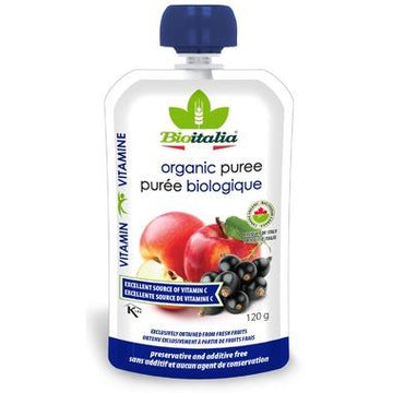 Bioitalia - Puree, Vitamin, Apple & Black Currant, Organic