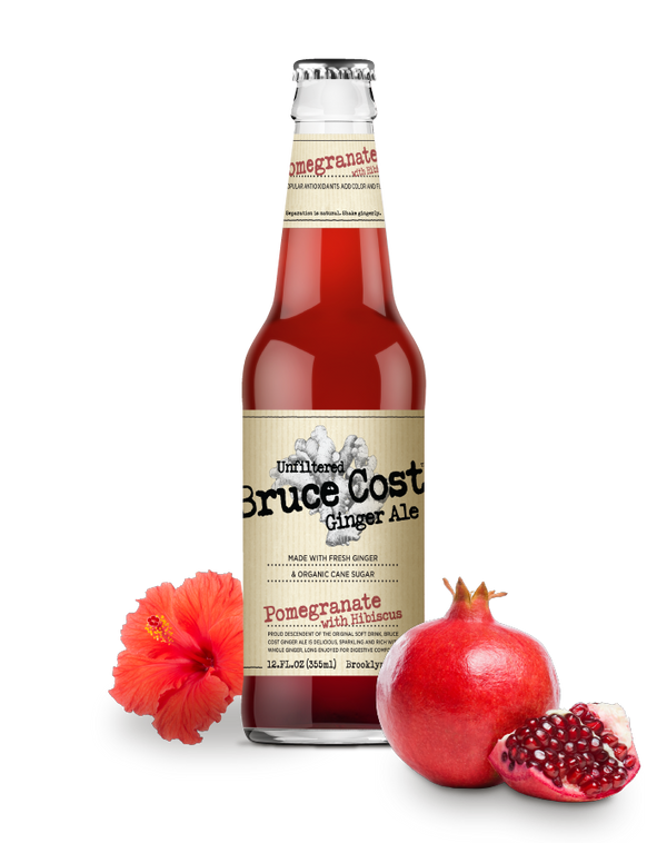 Bruce Cost - Ginger Ale, Unfiltered, Pomegranate w/Hibiscus