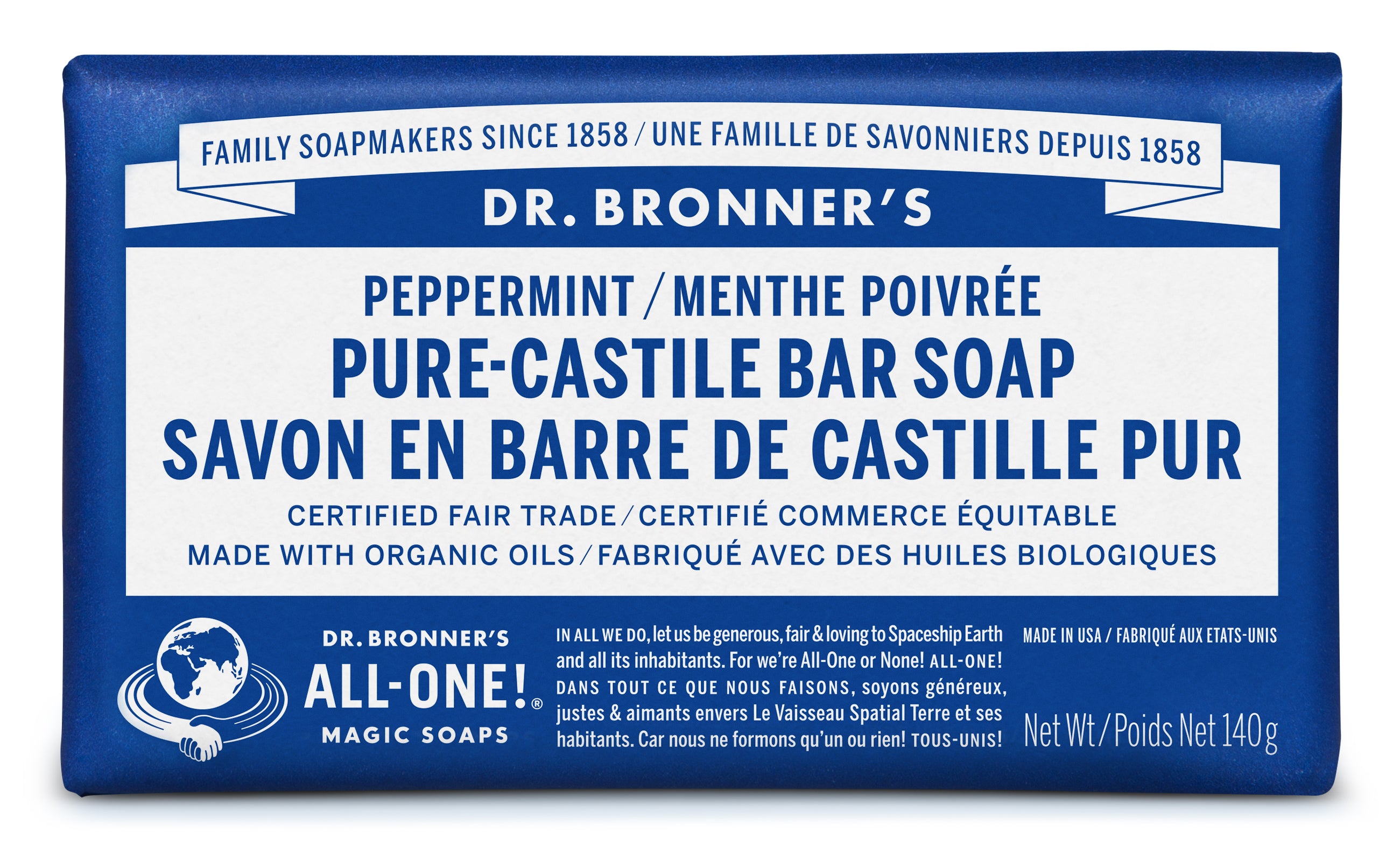 Dr. Bronner's Bar Soap, Peppermint Peppermint