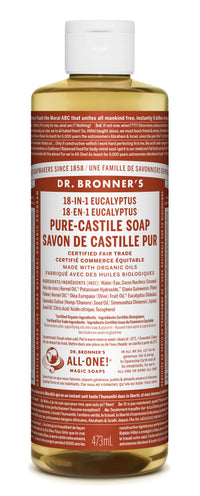 Dr. Bronner's Magic Soap - Eucalyptus Pure-Castile Liquid Soap - 16oz