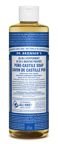 Dr. Bronner's Magic Soap - Peppermint Pure-Castile Liquid Soap - 16oz