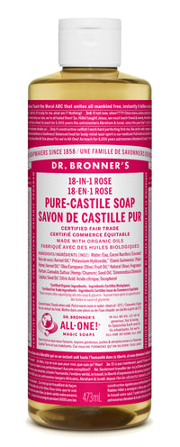 Dr. Bronner's Magic Soap - Rose Pure-Castile Liquid Soap - 16oz