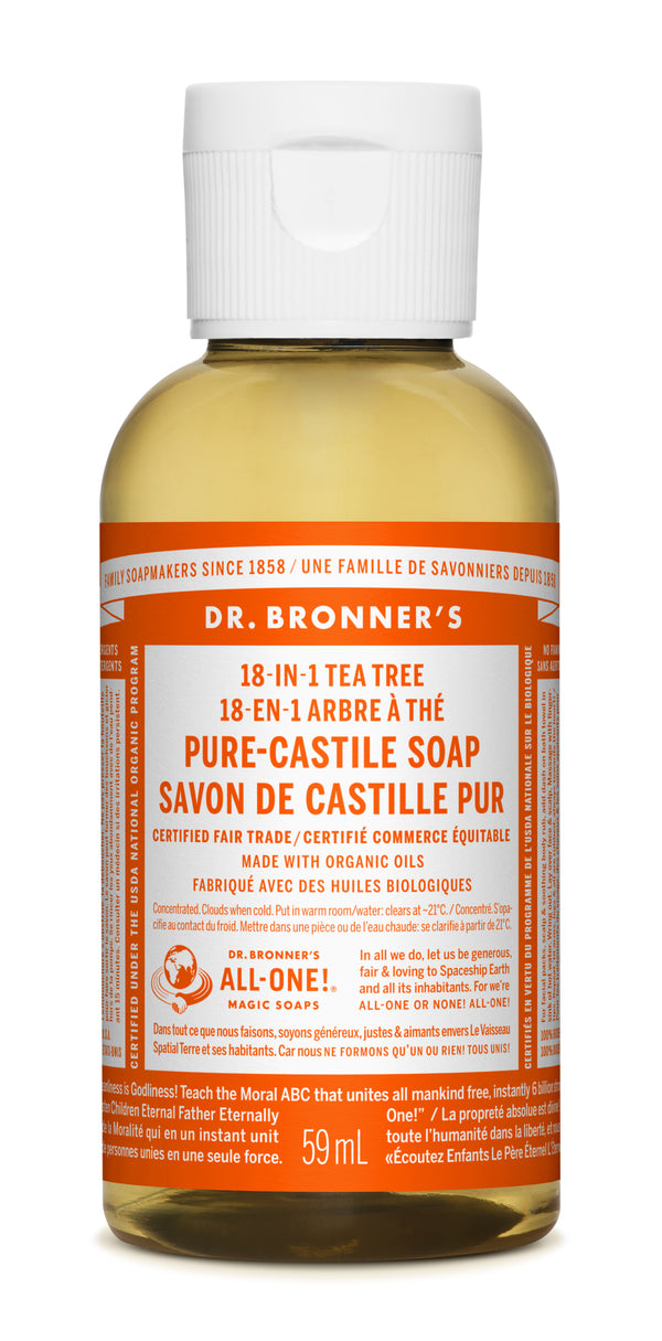 Dr. Bronner's Magic Soap - Tea Tree Pure-Castile Liquid Soap -2oz