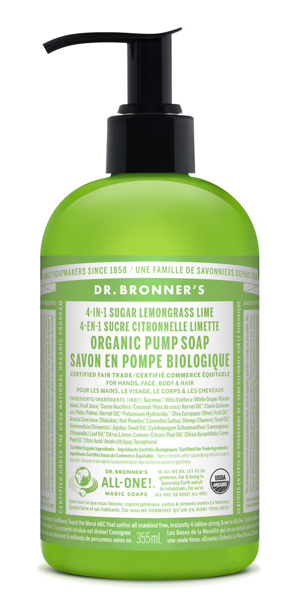 Dr. Bronner's Magic Soap - Lemongrass Lime Sugar Pump Soap