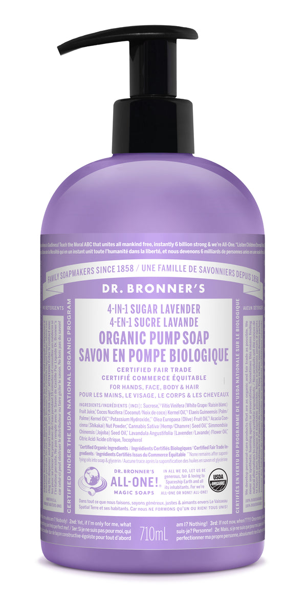 Dr. Bronner's Magic Soap - Lavender Sugar Pump Soap - 24oz