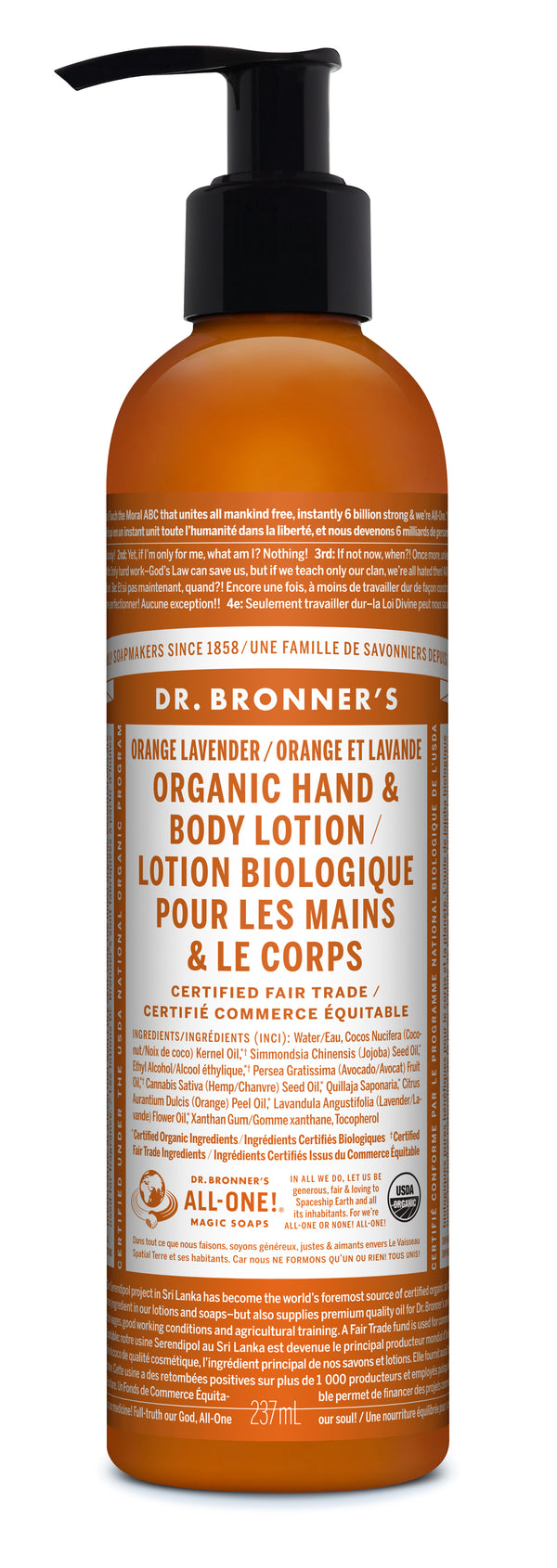 Dr. Bronner's Magic Soap - Orange Lavender Organic Lotion