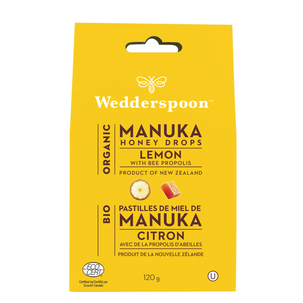 Wedderspoon  - Organic Manuka Honey Drops Lemon