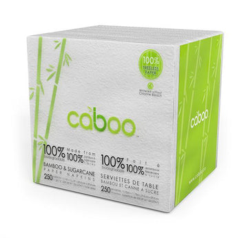 Caboo - Paper Napkins, 100% Biodegradable, Bamboo & Sugar Cane, 2-Ply