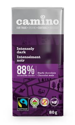 Camino - Dark Chocolate, Intensely Dark, 88% Cacao, Organic
