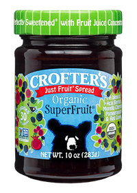 Crofter's - Superfruit Spread, (Acai Berries, Morello Cherries, Pomegranates & Red Grapes), Fruit Juice Sweetened