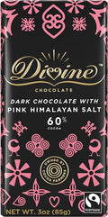 Divine Chocolate - Dark Chocolate, 60% Cocoa, Pink Himalayan Salt