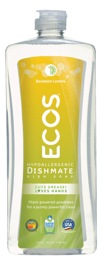 Ecos Earth Friendly - Dishmate Dish Liquid, Bamboo Lemon