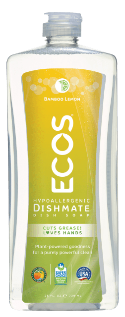 Ecos Earth Friendly - Dishmate Dish Liquid, Bamboo Lemon