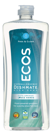 Ecos Earth Friendly - Dishmate Dish Liquid, Free & Clear