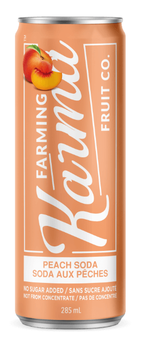 Farming Karma - Peach Soda (not from concentrate/no sugar added)