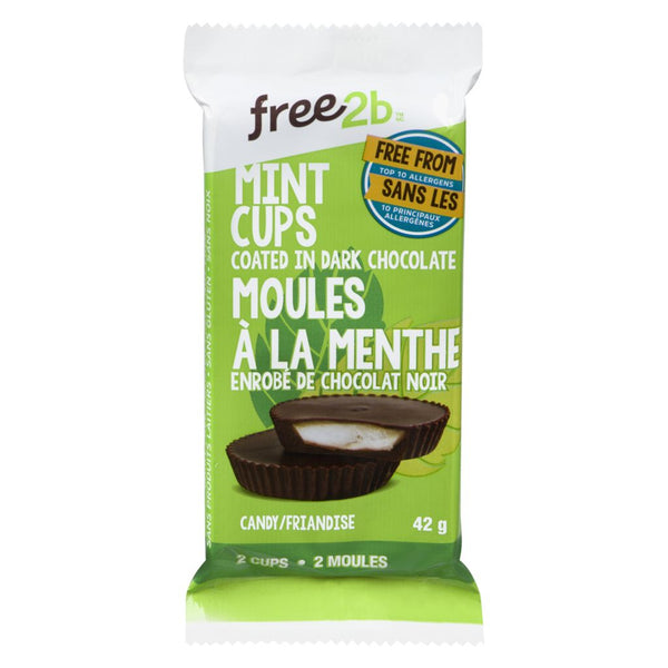 Free2b - Mint Cups, Dark Chocolate Coated